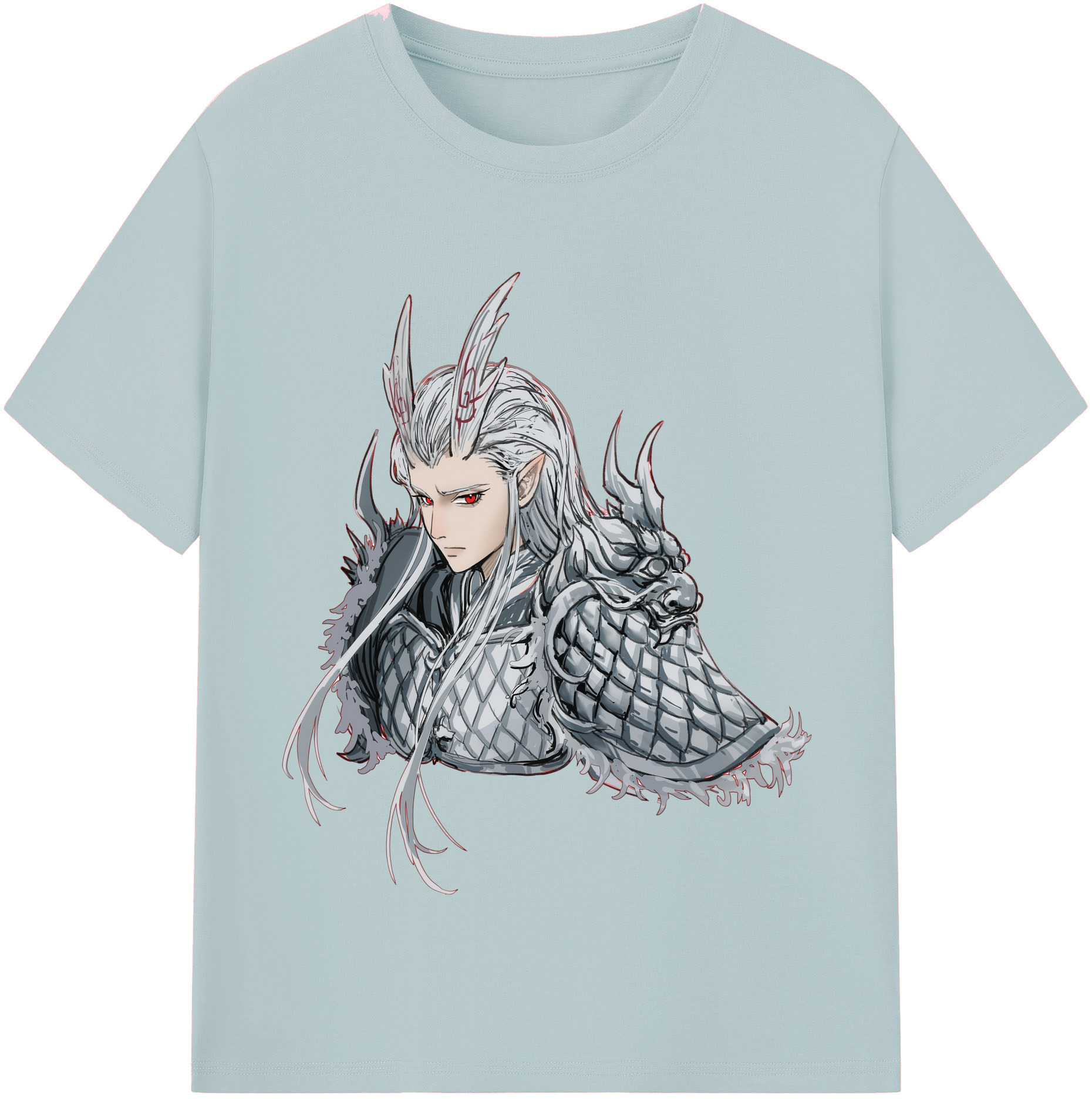 （画像用） Ne Zha 2 ナタ 魔童の大暴れ 綿100％半袖Tシャツ（フロントプリント）